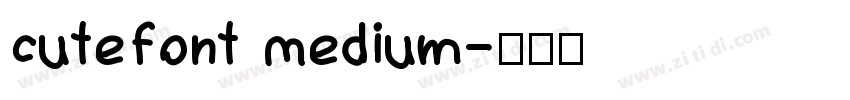 cutefont Medium字体转换